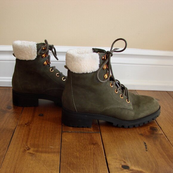 Aldo Rhaymma Winter Boots Olive Green Faux Fur Lug Sole 7 BRAND NEW IN BOX NWT - Picture 7 of 14
